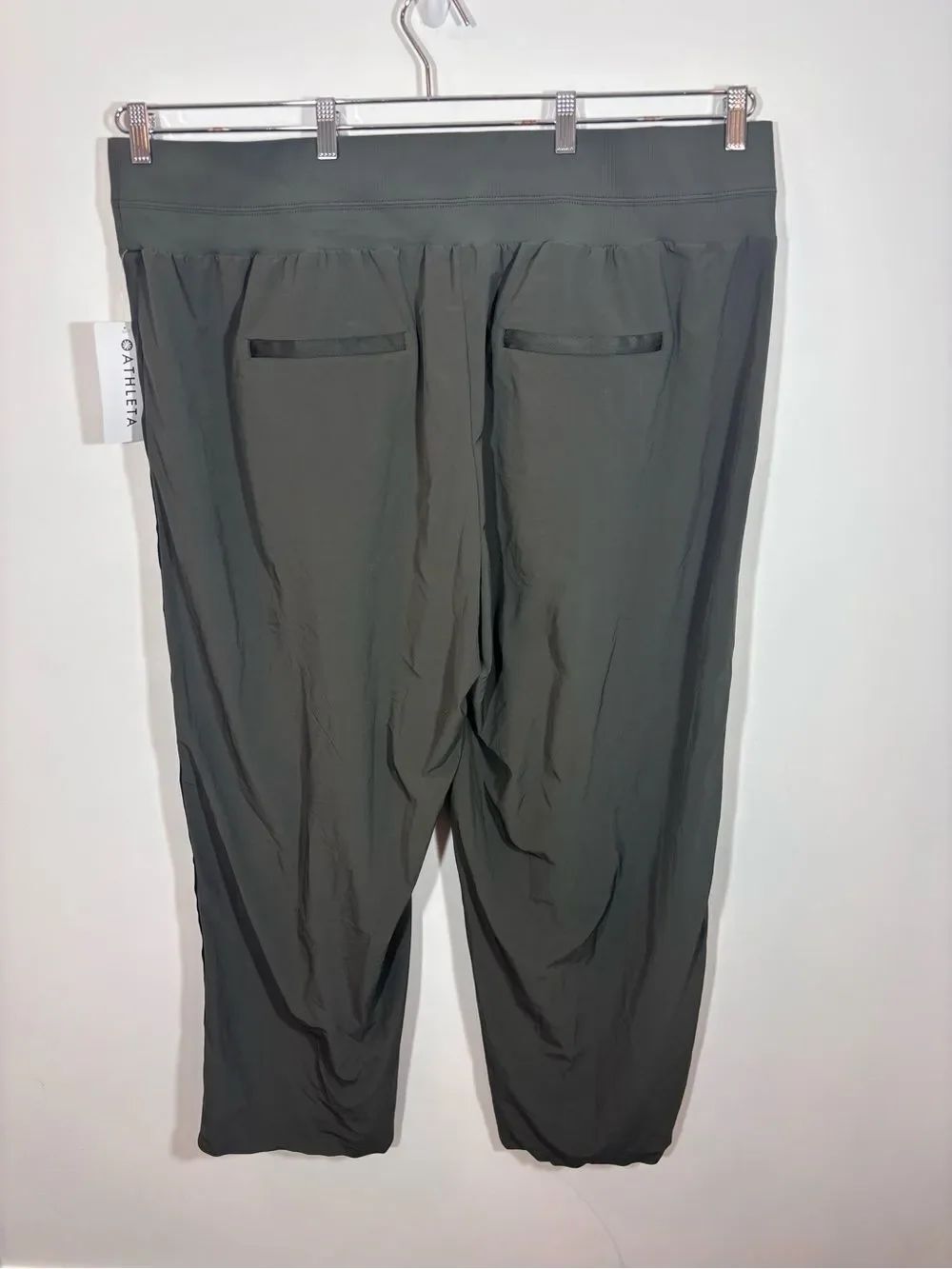 Athleta Nolita Wide Leg Pant NWT Size 26  Mountain Olive Sculptek - Picture 9 of 15